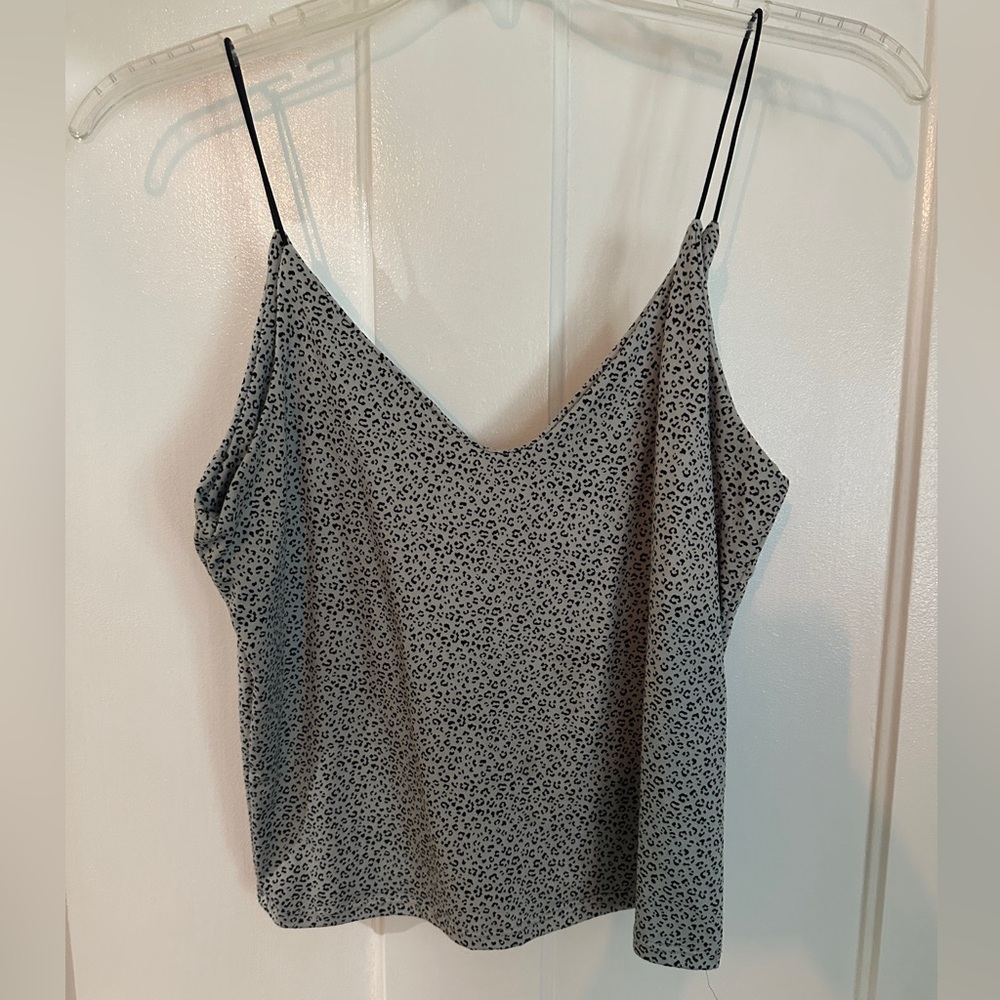 Black and White Cheetah Spaghetti Strap (offers welcome!- Baby essentials fund!)